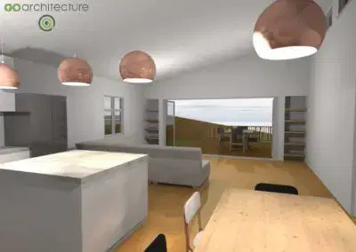 Valley Home 3D rendered model of Lounge