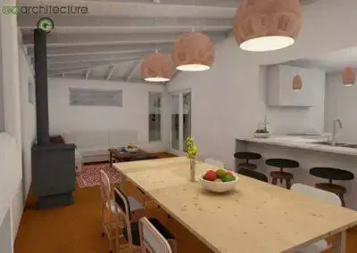 Valley Extension 3D Modal of Kitchen + Dining