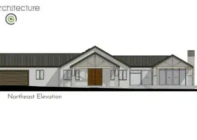 Lake Ferry Home Northeast Elevation