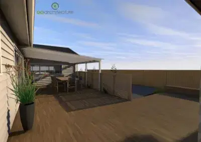 Front deck and entrance