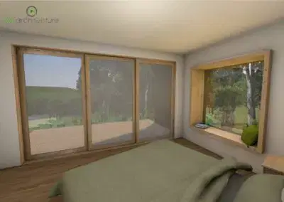 Interior view to dining & kitchen